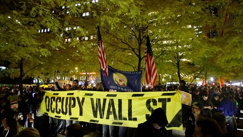 من مظاهرات حركة &quot;احتلوا وول ستريت&quot;