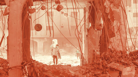 gaza rubble