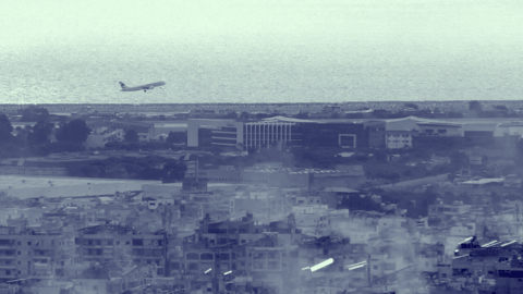 lebanon plane taking off amidst war