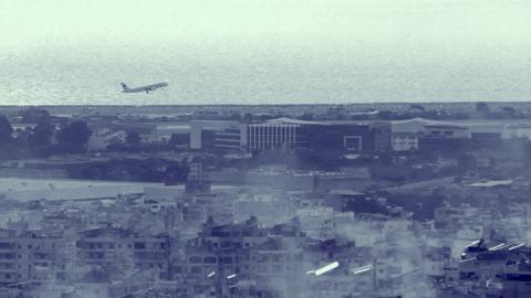 lebanon plane taking off amidst war