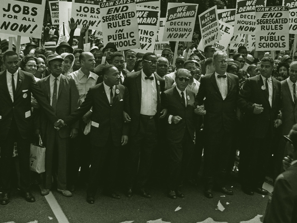 مظاهرة في واشنطن في العام 1963 للمطالبة بحقوق اقتصادية وسياسية