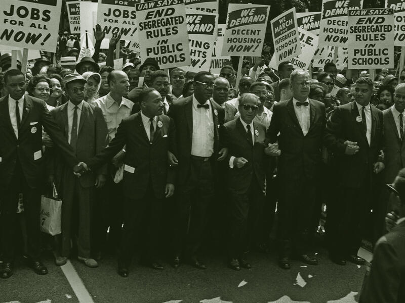 مظاهرة في واشنطن في العام 1963 للمطالبة بحقوق اقتصادية وسياسية