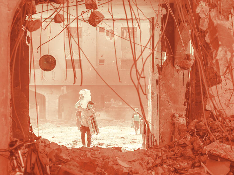 gaza rubble