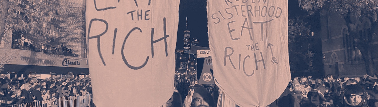 eat the rich protest