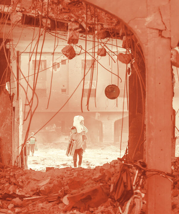 gaza rubble