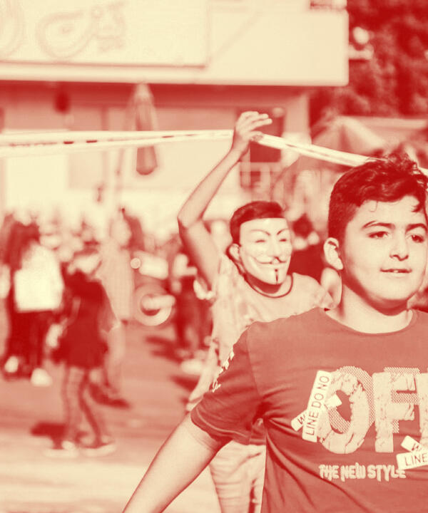 children protest lebanon